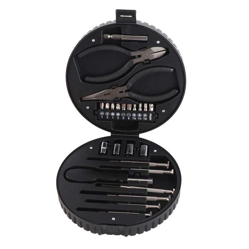 25Pcs Hardware Mini Tool Kit with Tire Shaped Storage Box