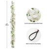 Briful 6ft White Bougainvillea Flower Garland – Artificial Silk Floral