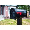 Gibraltar Mailbox Elite Medium, Steel, Post Mount Mailbox, Black, E1100B00