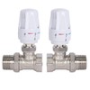 Temperature Control Valves G1/2" Thermostatic Valve Automatic Standard Radiator Lockshield