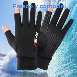 MOCOFLY Guantes de Protección Solar, Guantes UV Antideslizantes y Transpirables, Guantes Deportivos de Tela de Seda de Hielo, Guantes para Sol Frio Hombre para Deportes al Aire Libre