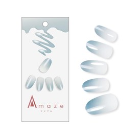 Amaze Tsumeful Gel Nail Seal, Gel Nail Seal, Hardening Type, Gel Nail Color, Nail Seal, Color Gel, Self Nail, Easy Nail, Just Stick and Cure, Home Nail Popular Design (G Sky))