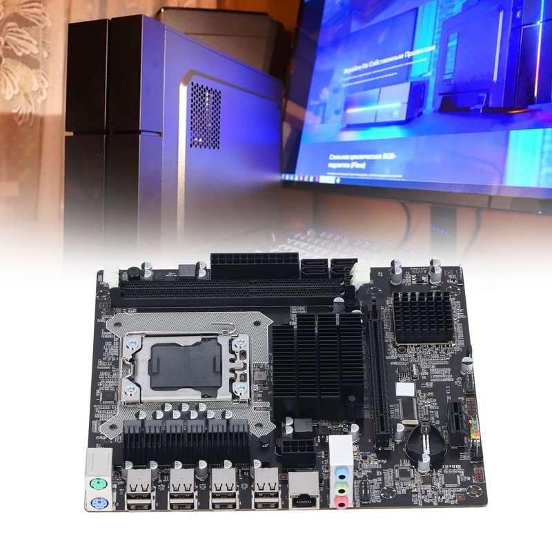 X58 Motherboard 2 DDR3 LGA 1366 Pins Gaming Motherboard Support
