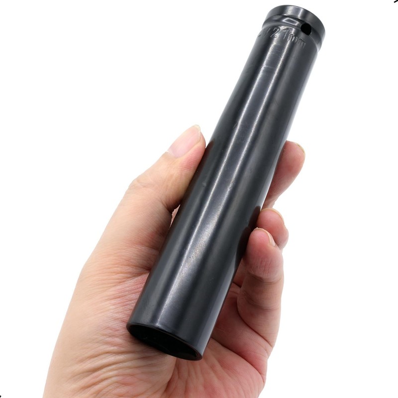 1/2" Drive by 21mm Deep Impact Socket, Heat-Treated CR-V Steel