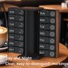 TALVOLC M PU Leather Weekly Pill Organizer, Detachable Travel Pill
