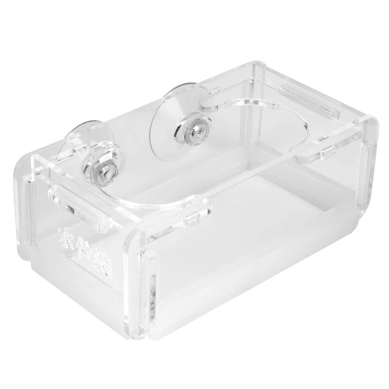 Acrylic Fish Food Feeder for Fish Tank Aquarium with Suction