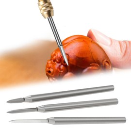 Briny River 6 Pieces 1/8 inch Wood Carving Drill Bit Set Compatible with Dremels Tool DIY Engraving Grinder Rotary Tool