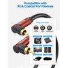SOUNDFAM Dual 90 Degree RCA Cable Right Angle Subwoofer Cable