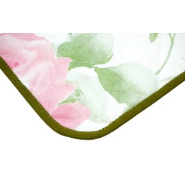 Lashuma Pot Holder Pink - Green, Cooking Cloth Square Pattern Rose, Set of 2 Coasters 20 x 20 cm