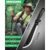 MOSSY OAK 19-inch Machete Saw Sharp Blade Machete Ergonomic No-Slip