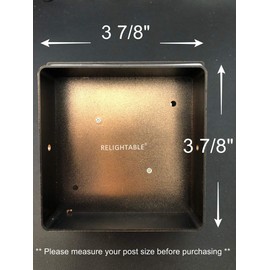 RELIGHTABLE 8 Pack Solar Powered Copper Outdoor Garden Deck Patio Fence Pathway Post Lights (PL244, Copper - 1 LED)
