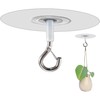 Adhesive Ceiling Hook - Weight-Bearing Stick-On Ceiling Hook, Sticky Ceiling
