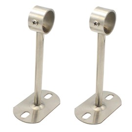 MAGICLULU 2Pcs Heavy Duty Ceiling Mount Rod Brackets for Curtain Rods Clothes Rod Socket for Closet Storage Shower Rod Height
