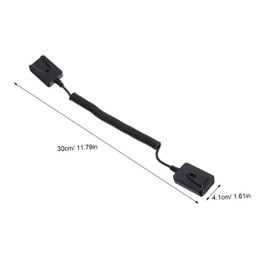 KONTONTY Remote Control -Theft Chain Remote Control Holder Mount Controller Universal Remote Automatic Retractable Wire Rope Remote for Cord Tether Abs Black