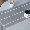 Nesrefyn Round Tablecloth 55 Inch (140cm) - Grey Linen-Look Polyester