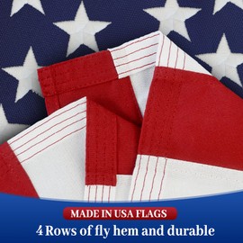 American Flags for Outside 3x5 Made in USA, 3x5 American Flag Outdoor Heavy Duty,US Flags 3x5ft Outdoor High Wind,with Durable Embroidered Stars Sewn Stripes Brass Grommets