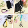 BEEFLYING Silicone Beaded Phone Wrist Strap with Cross, Cellphone Lanyard