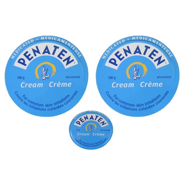 Penaten Medicated Cream 2x 166g(5.86oz) +27g(0.95oz) Diaper Rash Skin Irritation