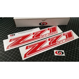 Z71 Off Road Decals (2-Pack) Bedside Fender Stickers Fits 2014-2024 Chevy Silverado 1500 2500 3500 Select Color: (Gloss Red)