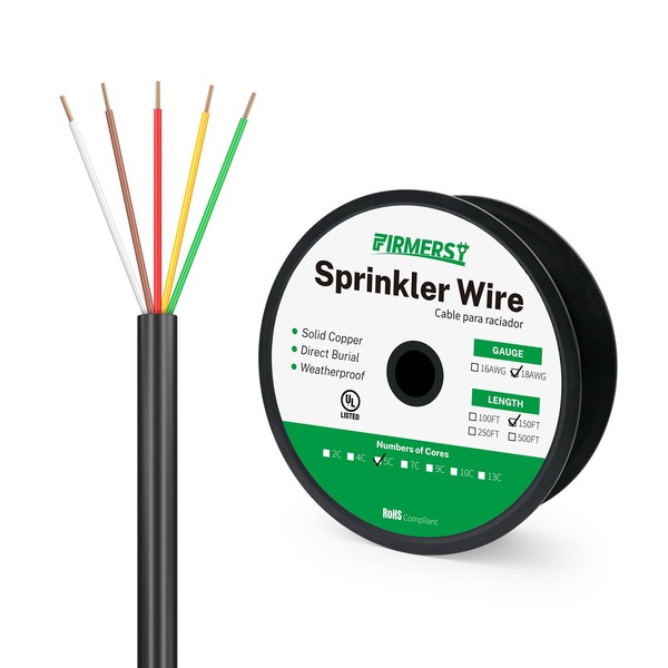 FIRMERST 18/5 Solid Sprinkler Wire for up to 4 Valves