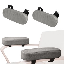wuyaoyao 2PCS Car Seat Armrest Covers, Comfortable Auto Seat Elbow Support Cushion Pad, Soft Front Seat Chair Armrest Pads, Anti-Scratch Arm Rest Cover Protectors for Car Home Office (Gray)