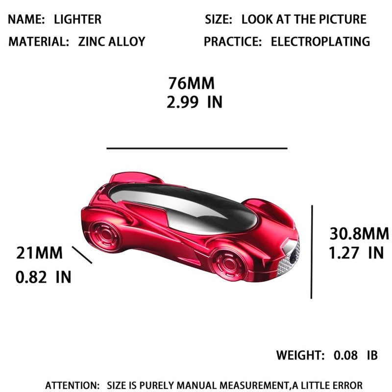 Creative Windproof Lighter, Red Sports Car Lighter, Cool Lighter, Butane