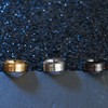 INRENG 8mm Men's Women's Stainless Steel Spinner Ring Alphabet Number