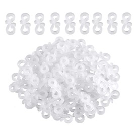 KAHEIGN 216Pcs Gutter Hangers, 3.5cm S Plastic Gutter Clips Weatherproof Gutter Hooks for Hanging Christmas Outdoor Rope Lights