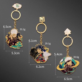 SONGCHANGJEWELRY JJK Keychain Satoru - Anime Figure Enamel Key Pendant - Men Women Keyring Jewelry (I)