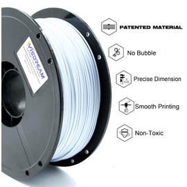 WISDREAM FlexiTough Flexible Filament Specifically for Printing Real-Game Bouncy Airless Basketball,1.75mm,1KG (2.2lbs),Compatible with Most FDM Printers,White