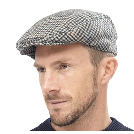Socks Uwear Unisex Tweed Country Style Flat Cap Hat - Grey - One Size