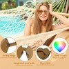 NACHLYNN 10 Pairs Brown Heart Sunglasses Women Rimless Heart Shaped