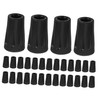 Healeved 30pcs Walking Cane Tips: Shock-Absorbing Rubber Trekking Pole Tips