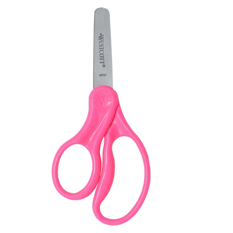 Westcott 13594 Left-Handed Scissors, Hard Handle Kids' Scissors, Back to