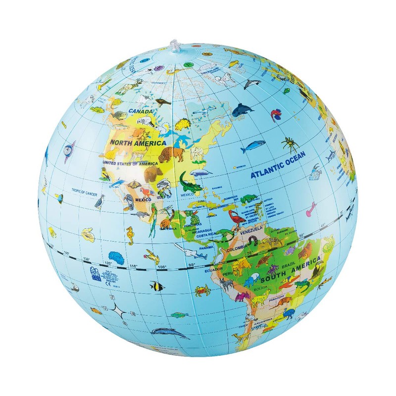 Bornelund Carry CY049B Planet Ball, Continent of Animals, 19.7 inches
