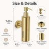 250ML Soap Dispenser for Bathroom - Wall-Mounted Brushed Stainless Steel