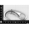 Yacht Steel Carabiner Hook with Eye 100mm A4 AISI 316