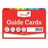 Silvine A6 Guide Cards in Plain White, Tabbed A-Z. Ref