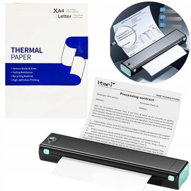 Aimo Pack of 100 Thermal Paper A4 for Portable Aimo Printers M08F Q22 - Thermal Printer Paper - 70 g/m² - Thermal Paper A4