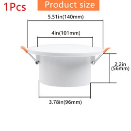 Geesatis 4 Inch Adjustable Round Air Vent Spring Loaded,ABS Soffit Exhaust Vent Cover,Ceiling Wall Air Diffuser Built-in Mesh for Home Living Room Kitchen Office Ventilation, White,1Pcs