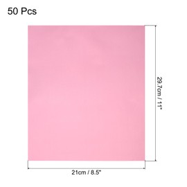 MECCANIXITY 50 Pack Toner Reactive Foil ,Deco Foil Transfer Sheets 8.5"x11" A4 Hot Foil Paper for Laser Printer Scrapbooking Heat Transfer DIY Craft,Pink