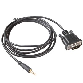 LIANSHU DB9Pin M to DC3.5mm Serial RS232 Cable 6feet DB9Pin to 3.5mm Serial Cable L= 6FT Black