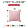 Topfinel Set of 2 Striped Corduroy Square Throw Pillow Case