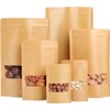 Bolsa Stand Up Pouch Kraft con Ventana De Pie Zipper