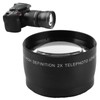 55mm 2X Camera Magnification Lens,Alloy 2X Telephoto Optical Glass Lens,