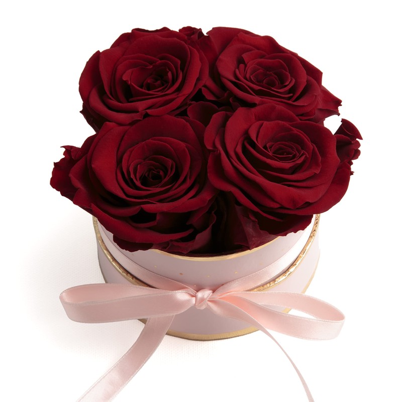 Rosmarie Schulz Heidelberg Rose Box, White Round Infinity Rose, Flower