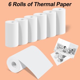 6 Rolls Thermal Rolls Thermal Printer Paper for Children Instant Camera 57 x 30 mm Thermal Paper - Mini Printer Paper Roll - Portable Thermal Paper for Mobile Mini Photo Printer, Mini Thermal Printer