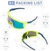 SCVCN Polarised Cycling Glasses Sunglasses with 3 Interchangeable Lenses for