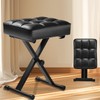Keyboard Bench Adjustable Piano Stool - Extra Comfortable Piano Bench