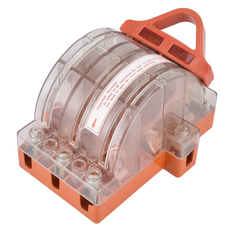Disconnect Knife Switch Full Copper Transparent Shell 3 Pole Double